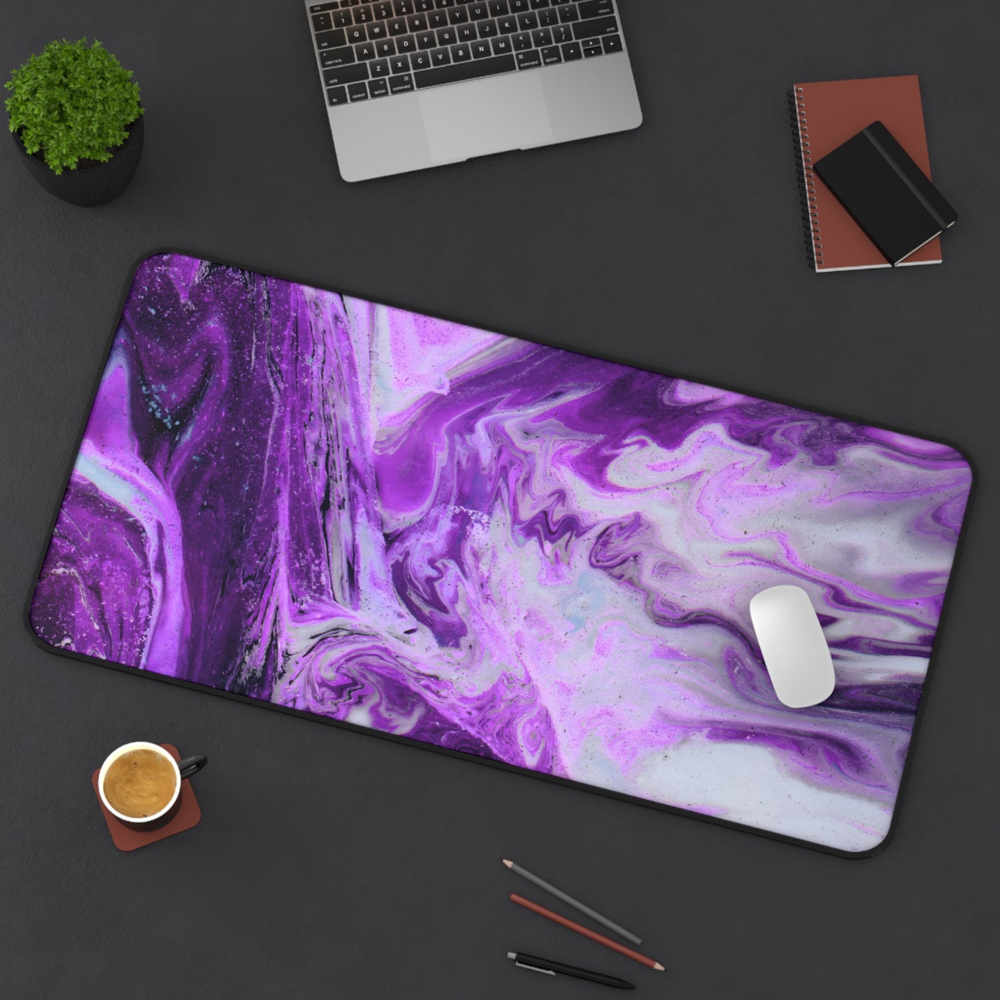 Neoprene Desk Mat – Midnight Amethyst