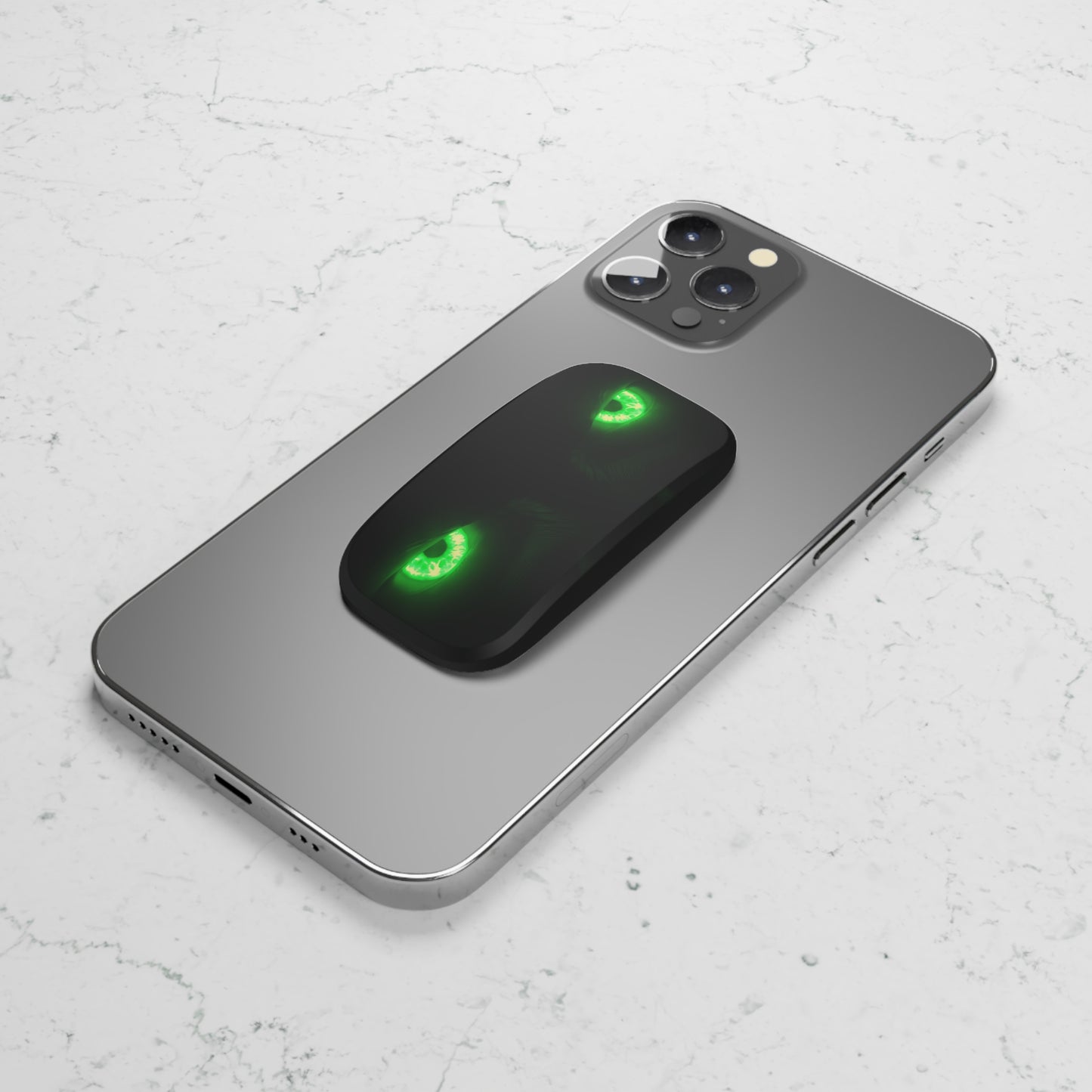Phone Grip – Neon Green Monster Eyes