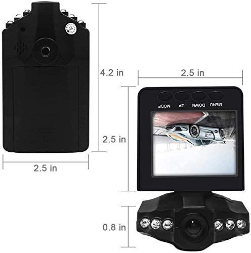 2.5" Wide Angle Car Dash Cam - HD Video Recording for Vehicle Safety
