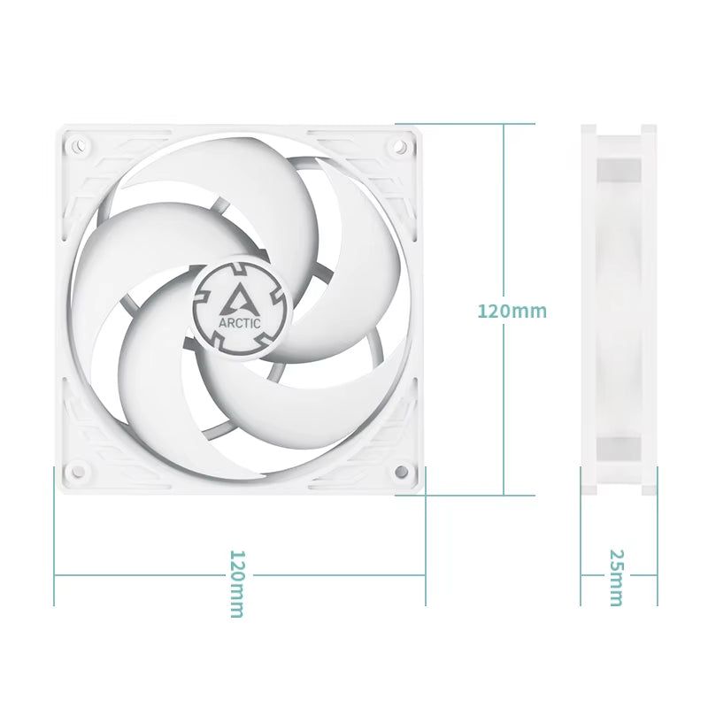 P12 PWM Fan, 120Mm Case Fan with PWM, Pressure-Optimised, Quiet Motor, Computer, Fan Speed: 200–1800 RPM