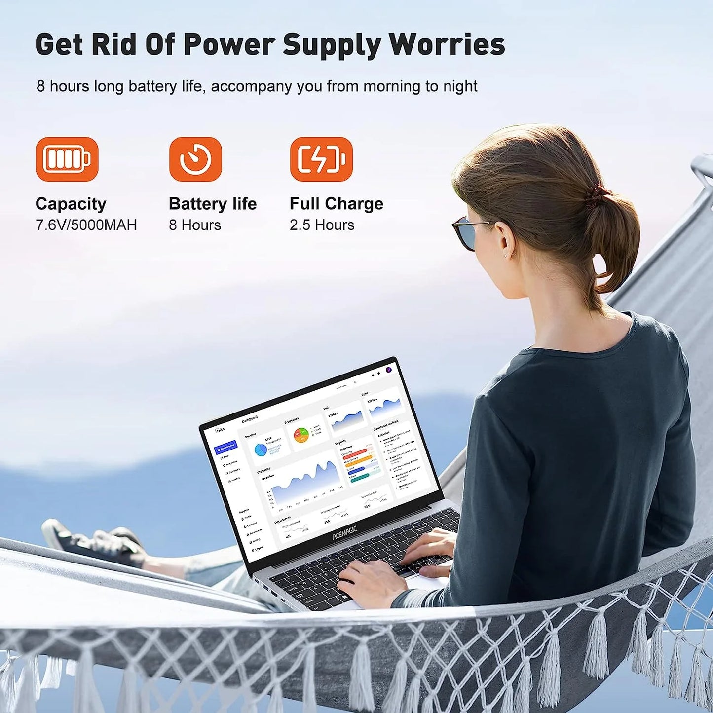 Laptop 15.6 FHD 16GB 512GB Intel Quad-Core 12Th Alder Lake N97 with Windows 11 Pro
