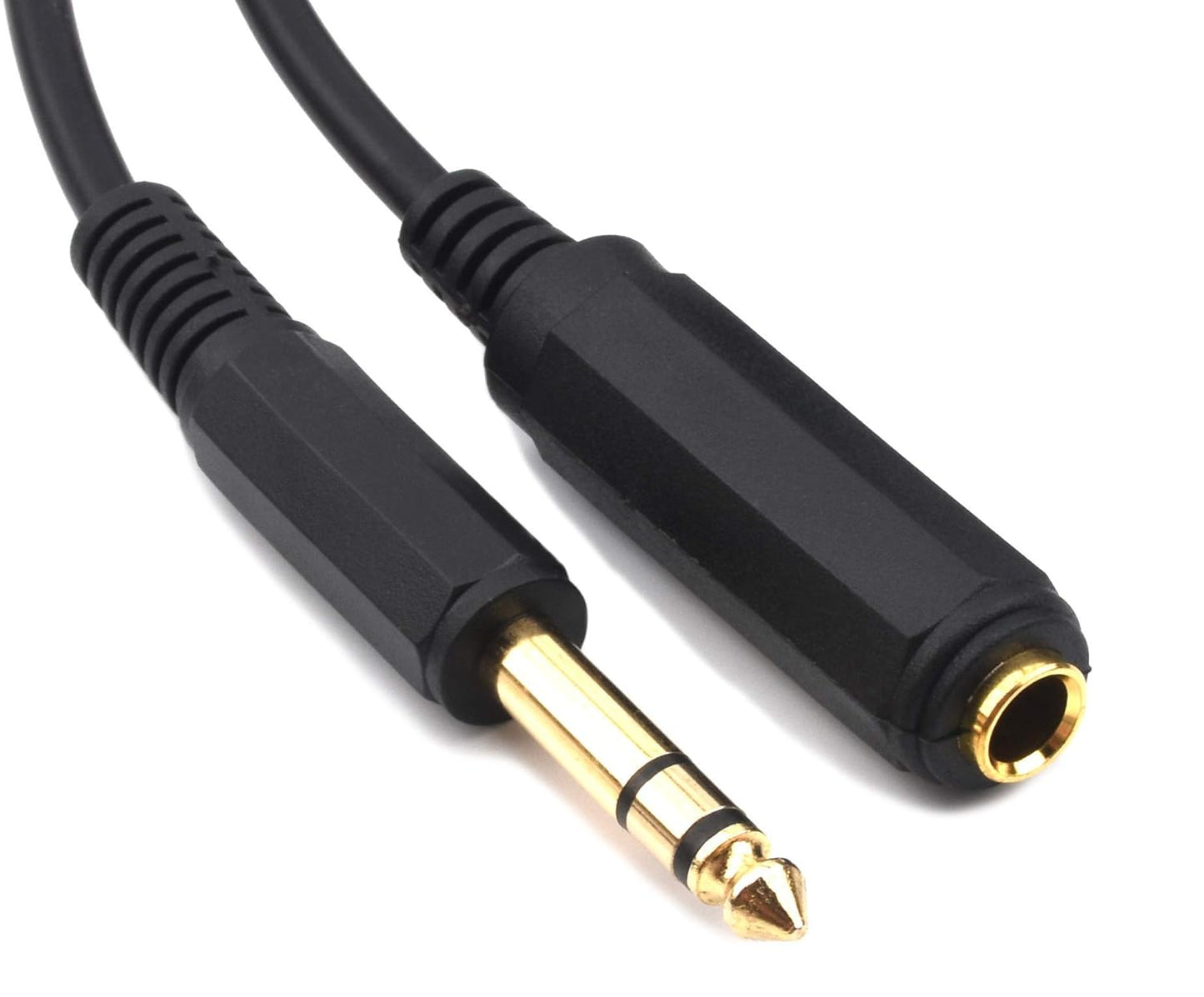 1/4 Extension Cord, 1/4" Male to Female Cable, 6.35Mm Quarter Inch Gold Plated Audio Cable Stereo Cord, 15 Feet 4.5Meters