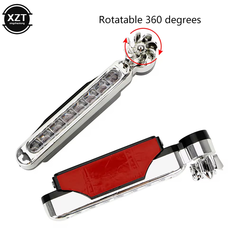 Stylish & Eco-Friendly: 2Pcs Wind Power LED Daytime Running Lights with Rotating Fan