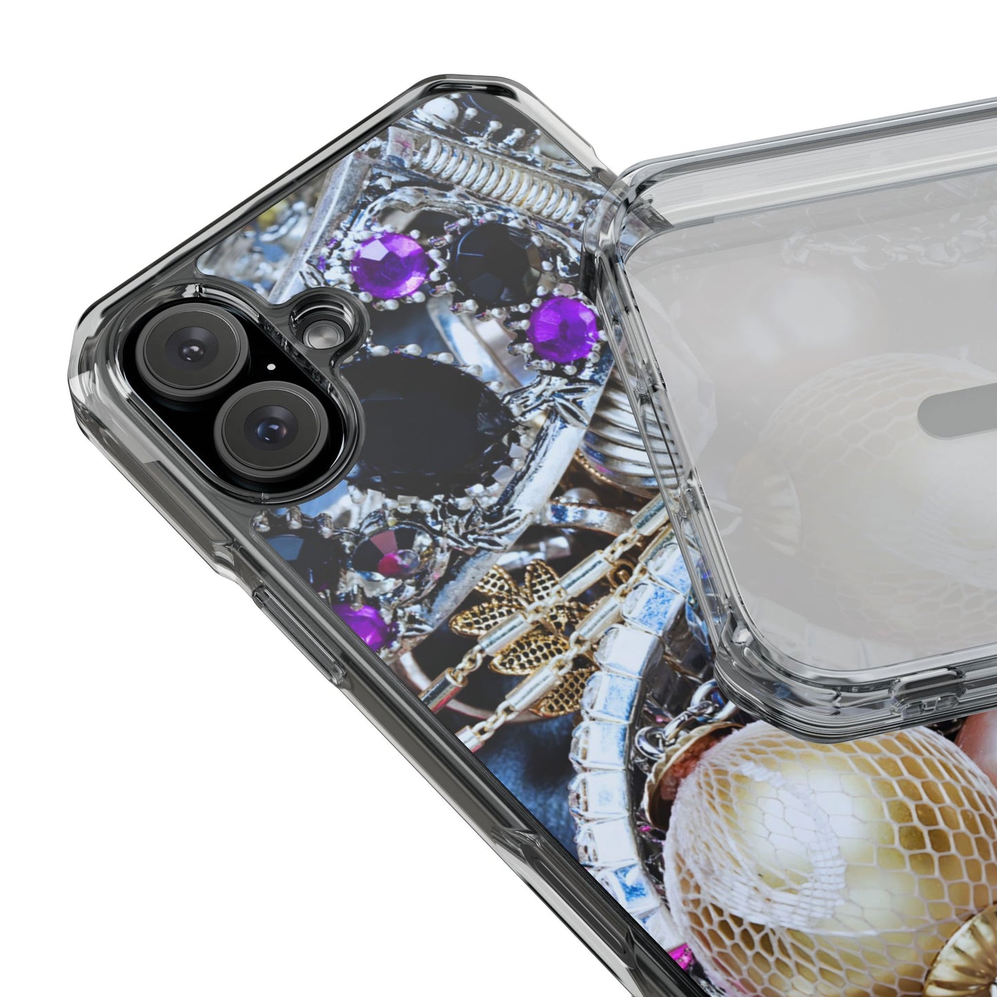 Clear Magnetic Phone Case – Chrome Jewel