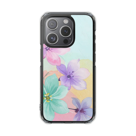 Clear Magnetic Phone Case – Water Petal