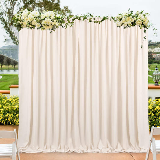 10Ft X 8Ft Champagne Backdrop Curtains for Parties Deep Champagne Backdrop Drape for Birthday Wedding 2 Panels 5Ft X 8Ft
