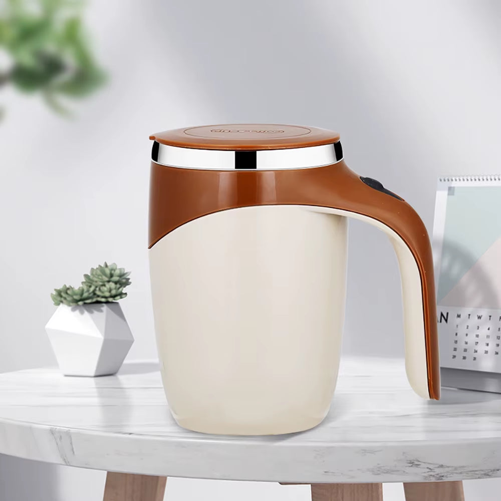 Smart Auto-Stirring Coffee Cup | Electric Magnetic Milk & Beverage Mixer | 304 Stainless Steel Design