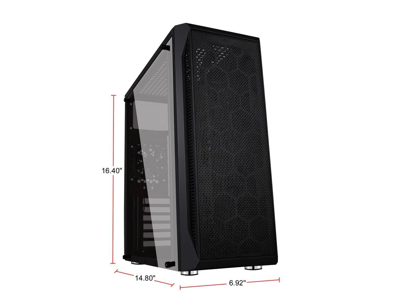 DIY-S07 ATX Mid Tower Computer Case, Black
