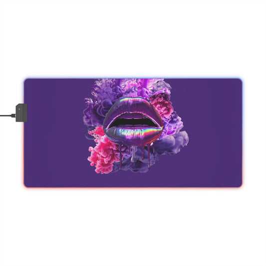 LED Desk Mat – Purple Haze Lips