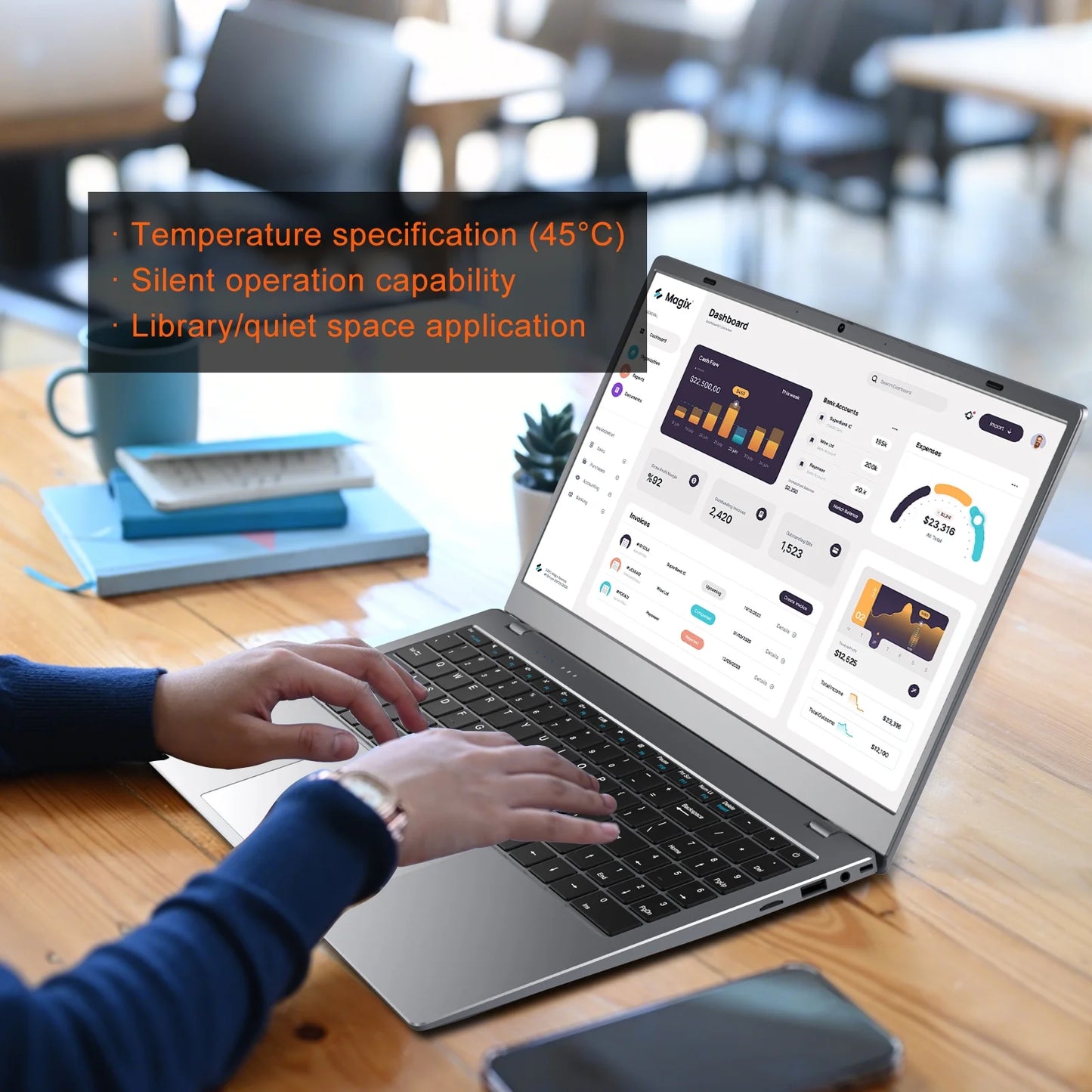 15.6" Windows 11 Laptop, Dual 8GB RAM, 256GB SSD, AMD 3020E Processor with 2 Cores up to 2.6Ghz, with Office 2024, 1920X1080 Display Wifi5 BT5.0 for Student, Home Office, Business