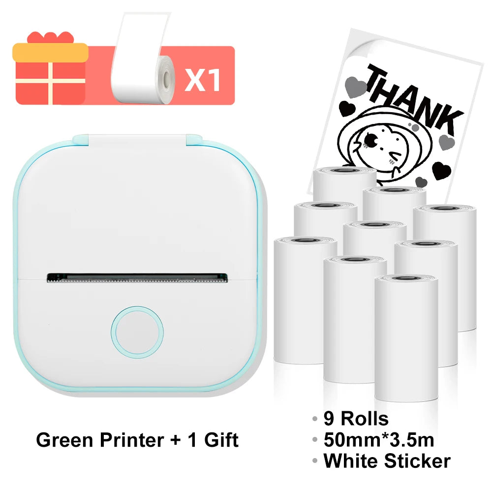 Phomemo T02 Wireless Thermal Printer: Portable Pocket Photo/Label/List Printer