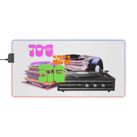 LED Desk Mat – 70s Spin