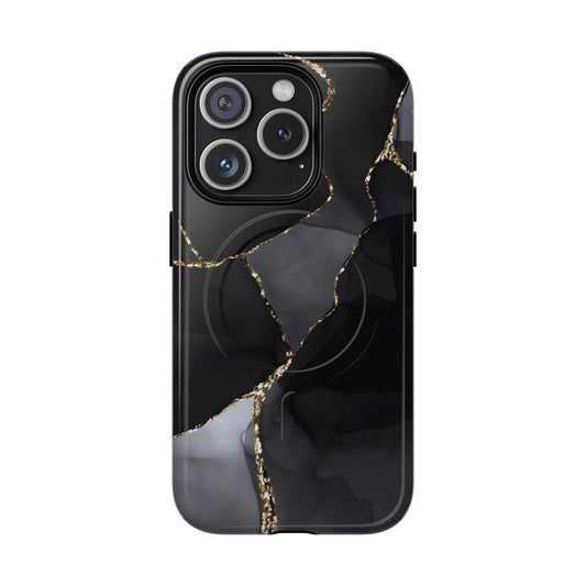 Protective Magnetic Phone Case – Obsidian Vein