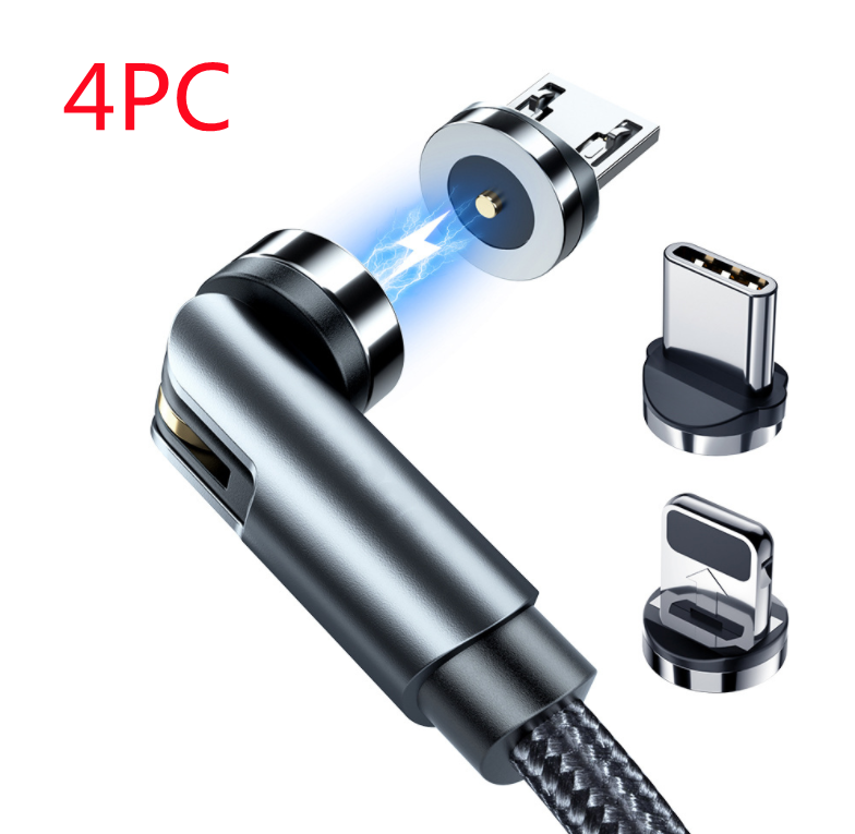 Cable de carga USB magnético giratorio de 360° - Cargador compatible con varios dispositivos
