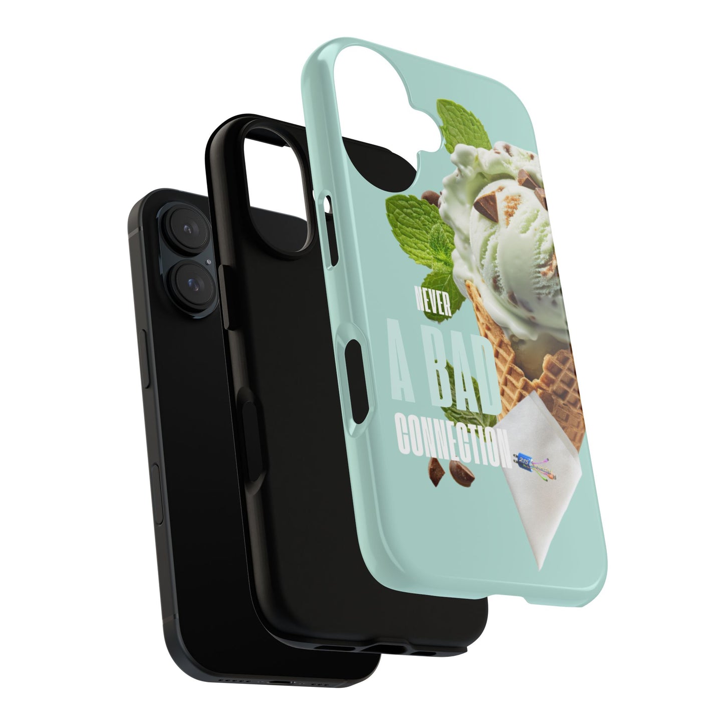 Mint Chocolate Ice Cream Phone Case — "Never a Bad Connection" Protective Cover
