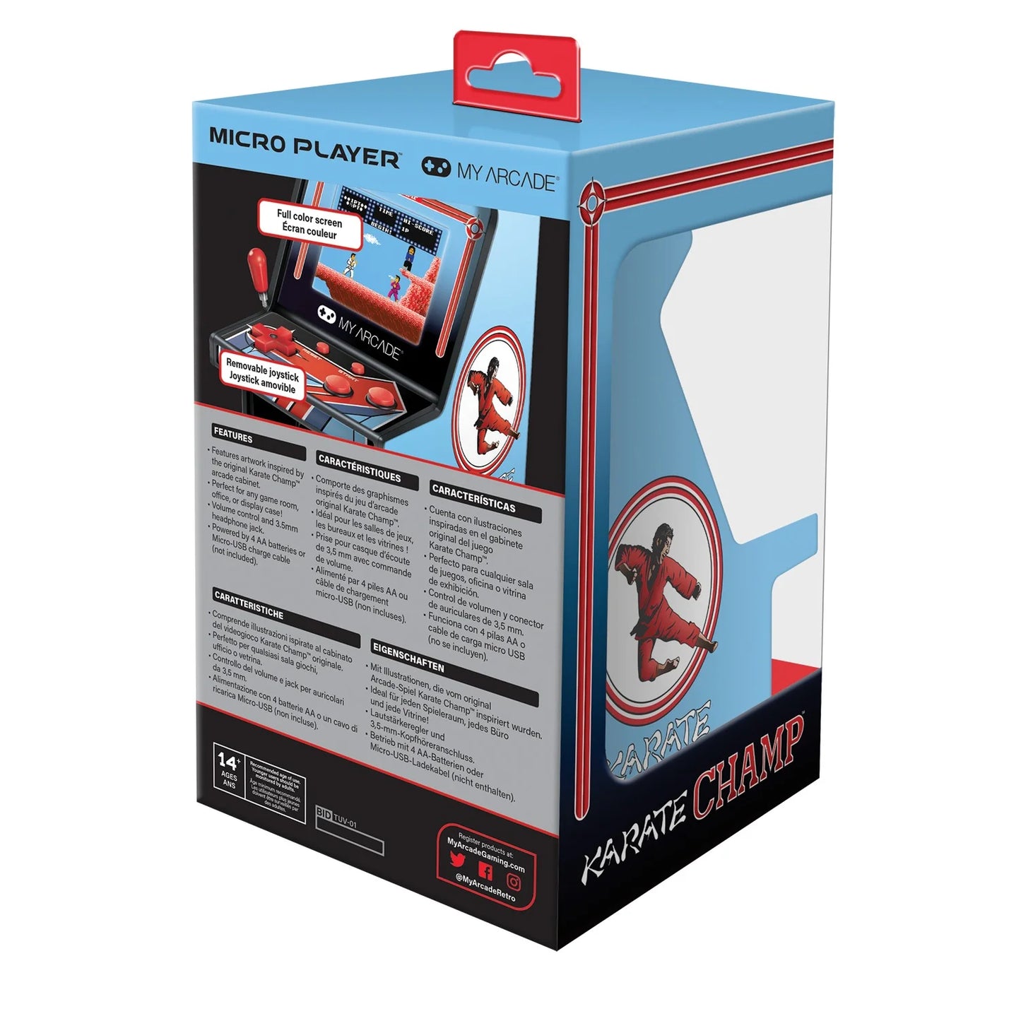 6" Retro Karate Champ Micro Arcade