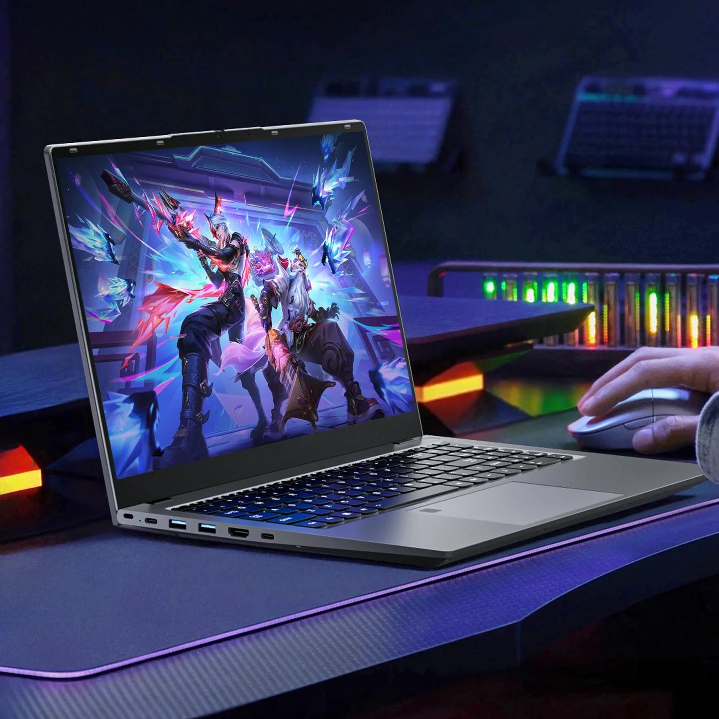 15.6" Windows 11 Laptop, Dual 16GB DDR4 512GB SSD, Intel Core I5 1240P, 12 Core up 4.4Ghz, Office 2024 Fingerprint Backlit KB Wifi 6 BT5.2, Laptop Computer for Business, Student, Light Gaming