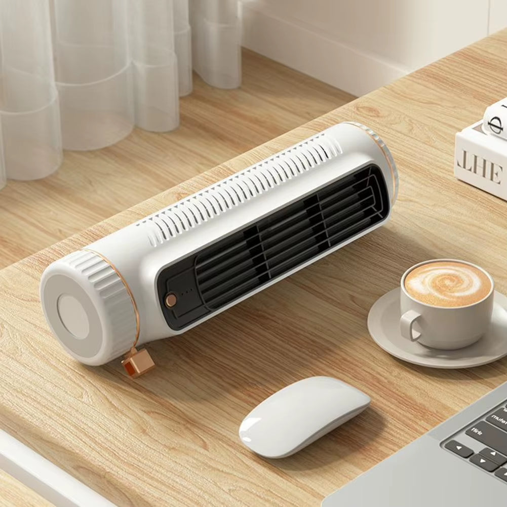 USB Rechargeable Desk Tower Fan 3 Speeds Summer Ventilation Fan Desktop Cooling Fan Portable Fan for Home Camping Fans