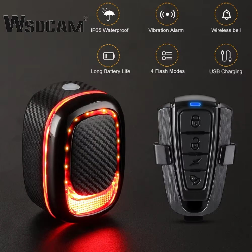 Anti-Theft Bike Alarm: Brake Light, Remote, Waterproof