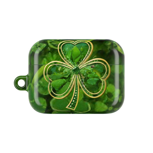 Earbud Case Cover – Lucky Clover Shamrock Kiss
