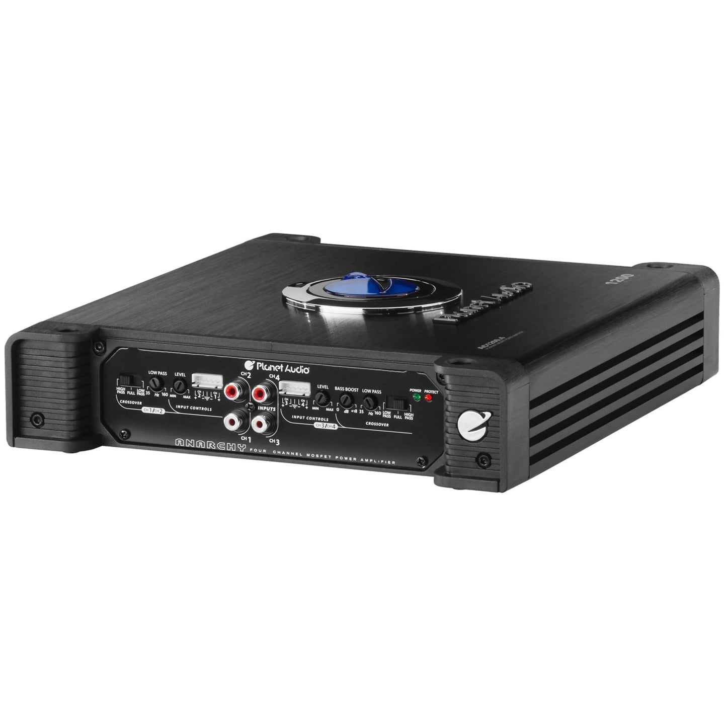 AC1200.4 Bridgeable Vehicle Audio Amplifier, Black, 7.23 Lb