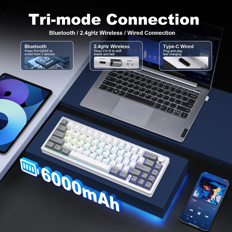 YUNZII AL68 60% Wireless Mechanical Keyboard