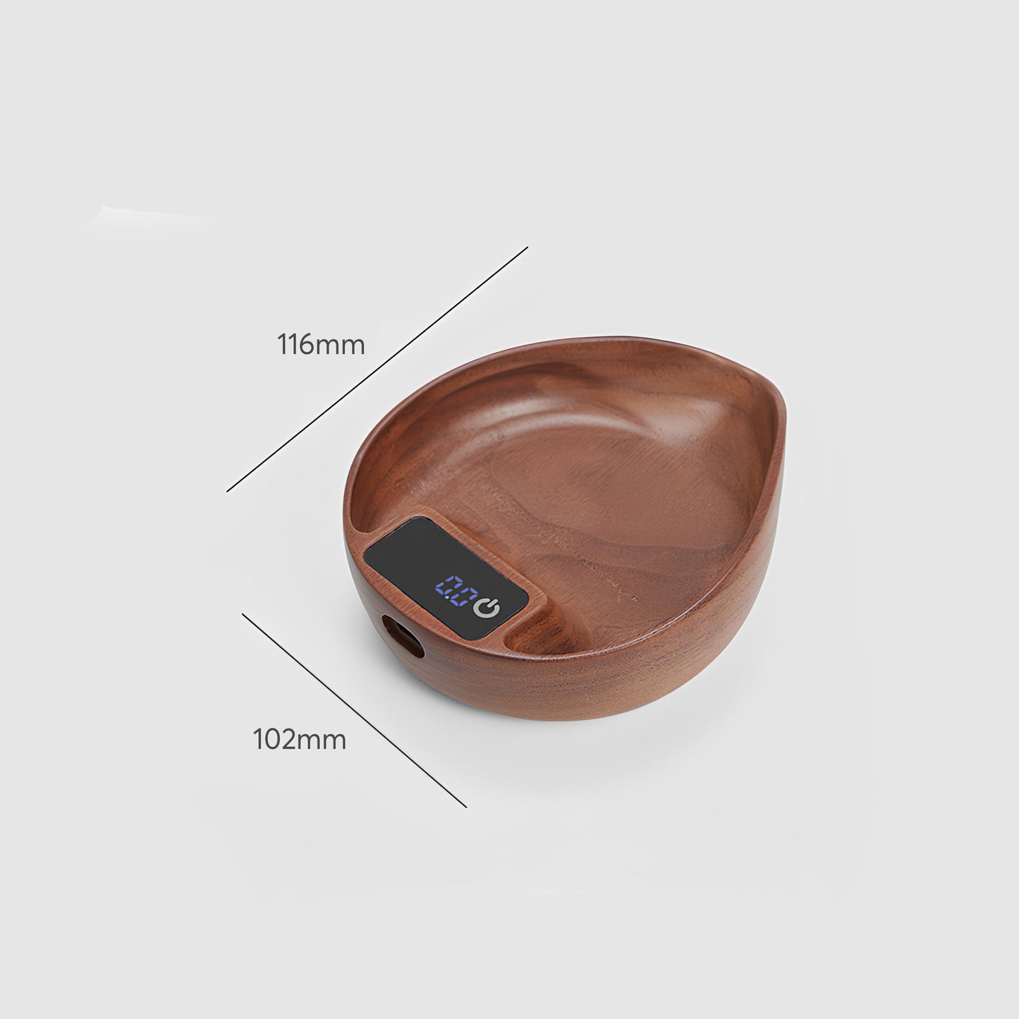 Electronic Walnut Coffee Scale - Precision Weighing with Leaf Design