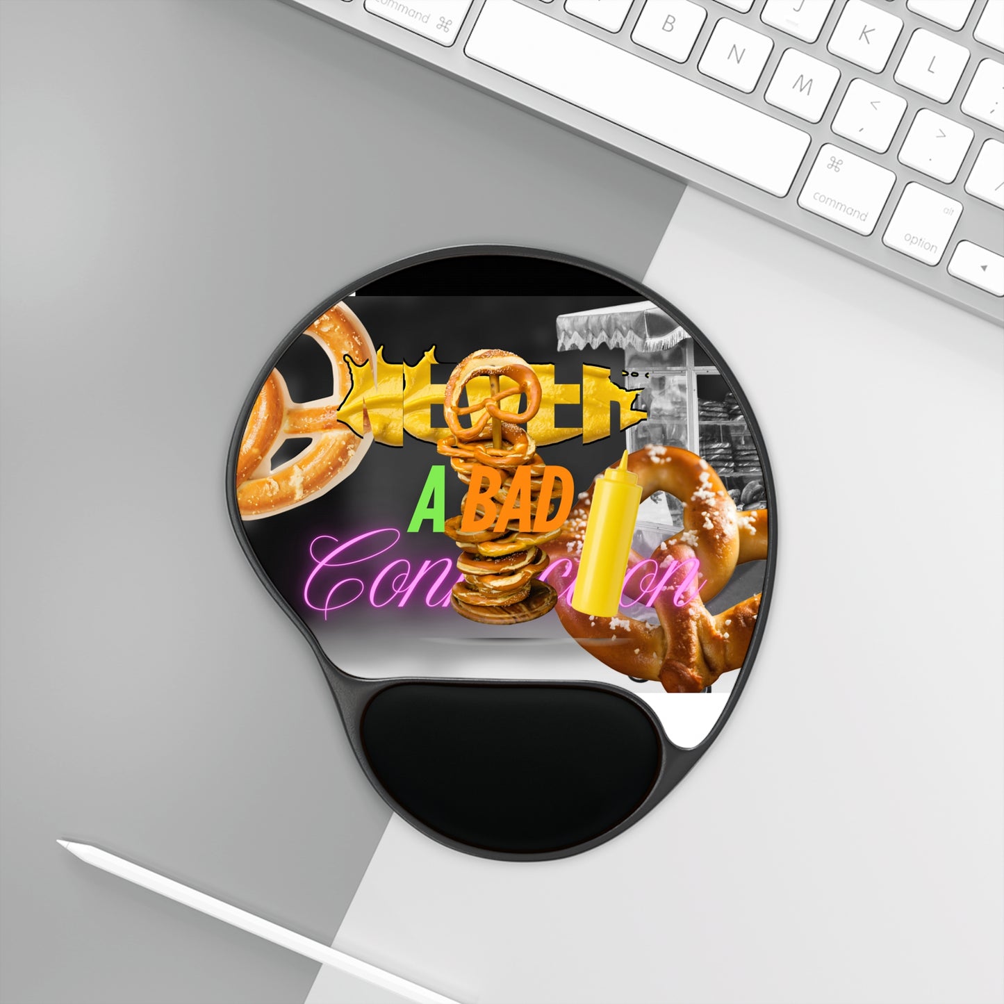 Ergonomic Mouse Pad with Wrist Rest – Never a Bad Connection Pretzel Stack