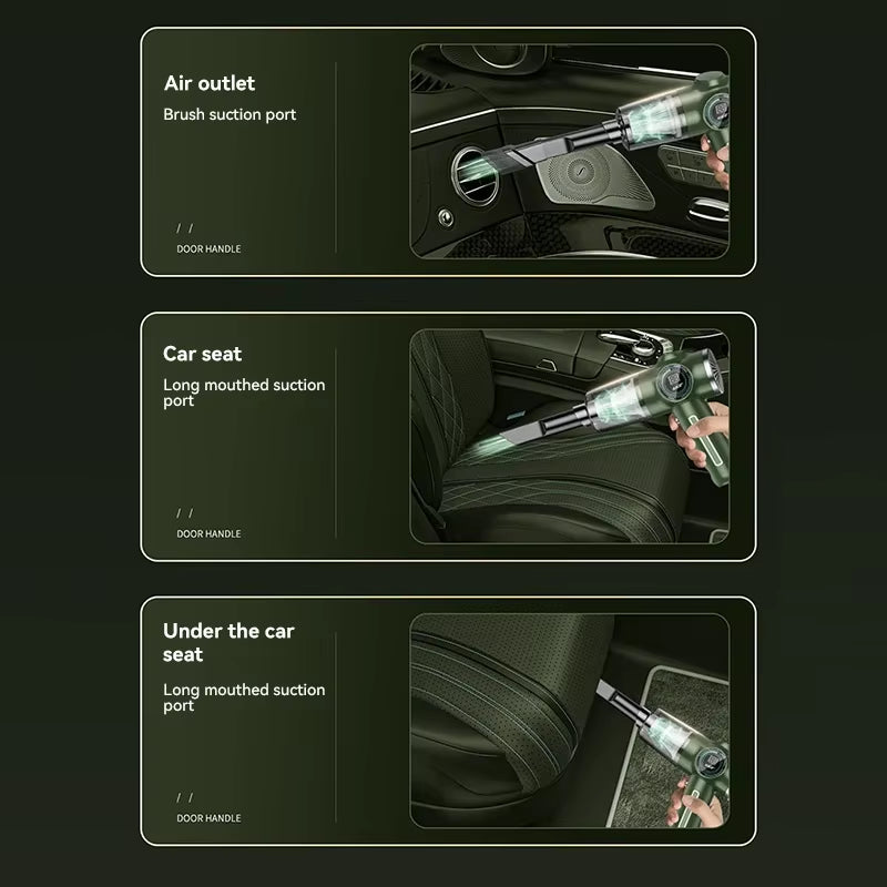 98000Pa Cordless Handheld Vacuum: Wet/Dry, High Power, Car & Home Use