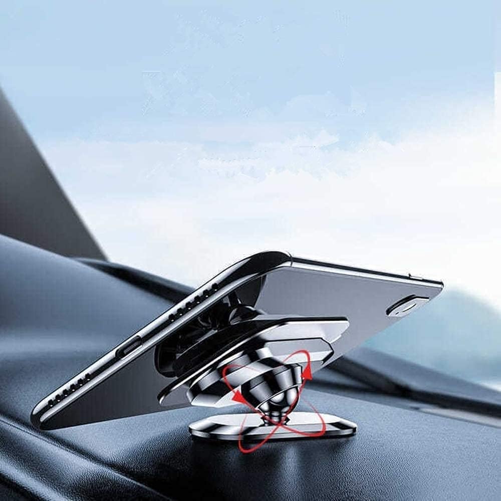 Magnetic Car Phone Mount Universal 360 Degree Rotation Adjustable Noise-Free Car Phone Holder for Dashboard Compatible with Iphone, Samsung, Nokia, LG & All Smartphones(3 Pack)