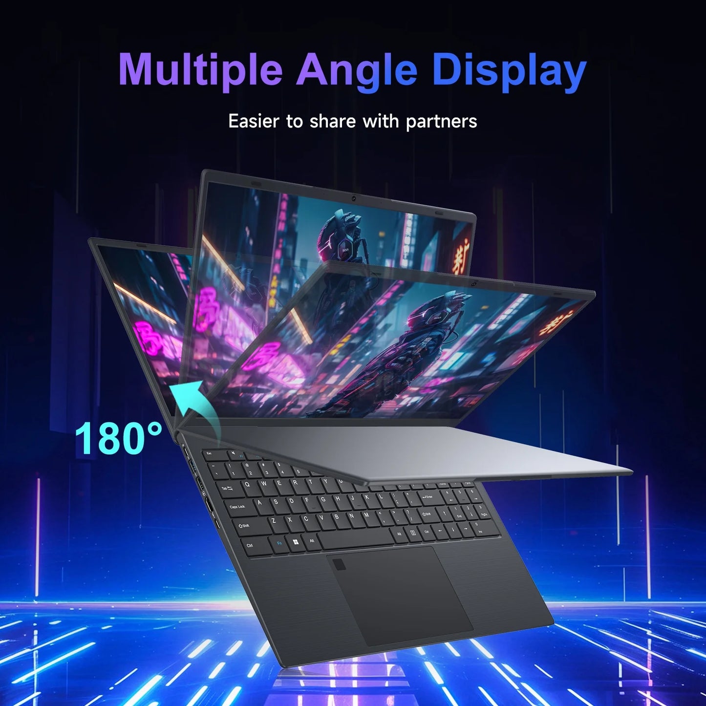 15.6" Windows 11 Laptop,12Gb DDR5 512GB SSD, Intel N95 with 4 Cores up to 3.4Ghz, with Office 2024, 1080 FHD IPS Display Wifi5 BT5.0 Fingerprint for Student, Home Office, Business, Black