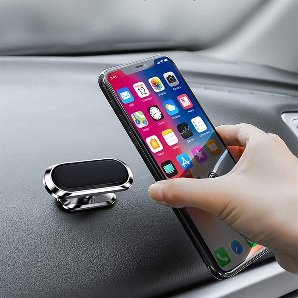 Magnetic Car Phone Mount Universal 360 Degree Rotation Adjustable Noise-Free Car Phone Holder for Dashboard Compatible with Iphone, Samsung, Nokia, LG & All Smartphones(3 Pack)