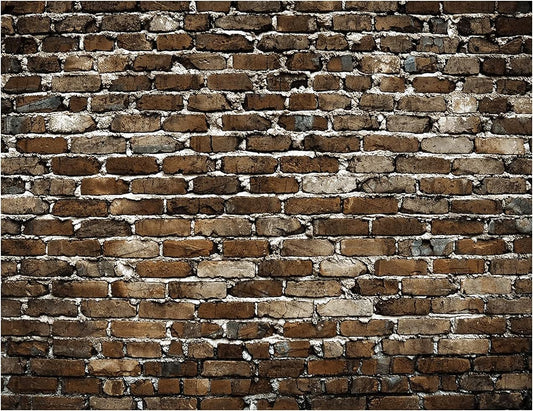 7X5Ft Brown Brick Wall Background Brick Background Large Fabric Brick Photo Background Baby Shower Birthday Party Wedding Graduation Home Decoration Photo Booth Props Banner YY-5