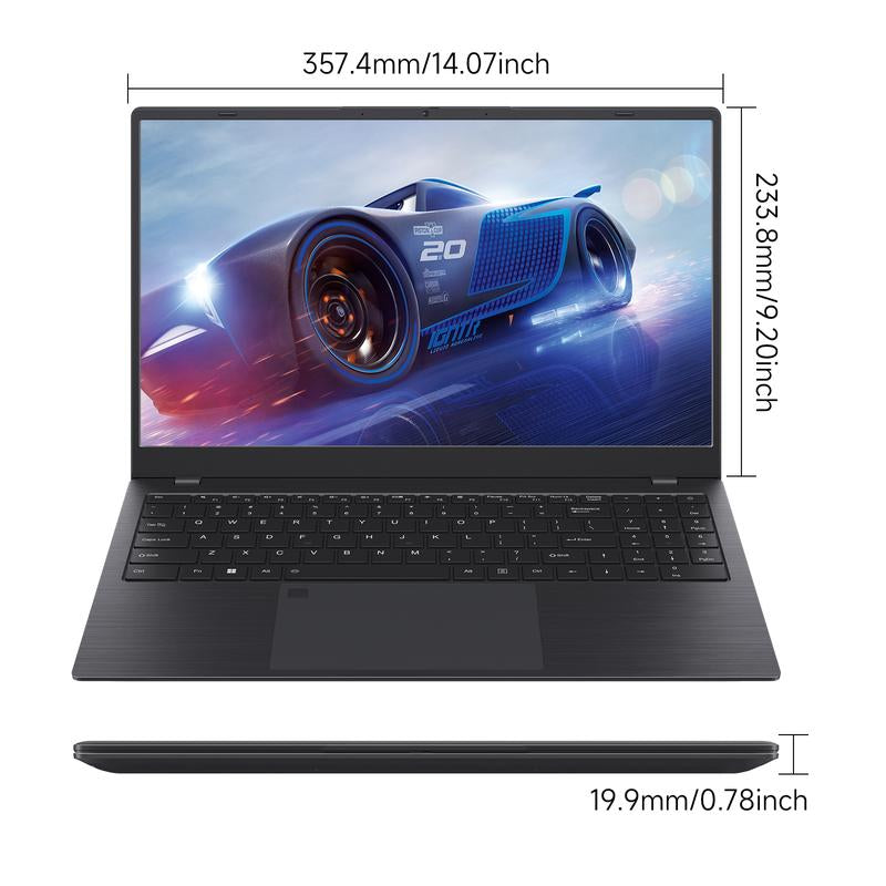 15.6 Inch Business Laptop Notebook PC CPU N5095 16GB RAM 512GB/1TB SSD Storage Windows 11 Fingerprint Recognition Backlit Keyboard