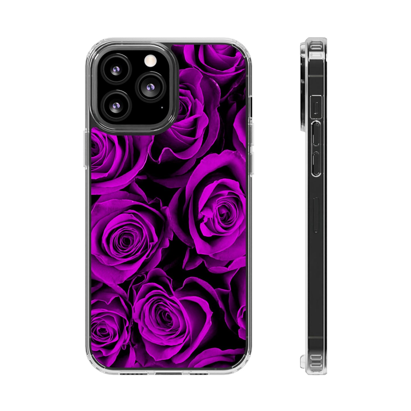 Clear Magnetic Phone Case – Amethyst Roses