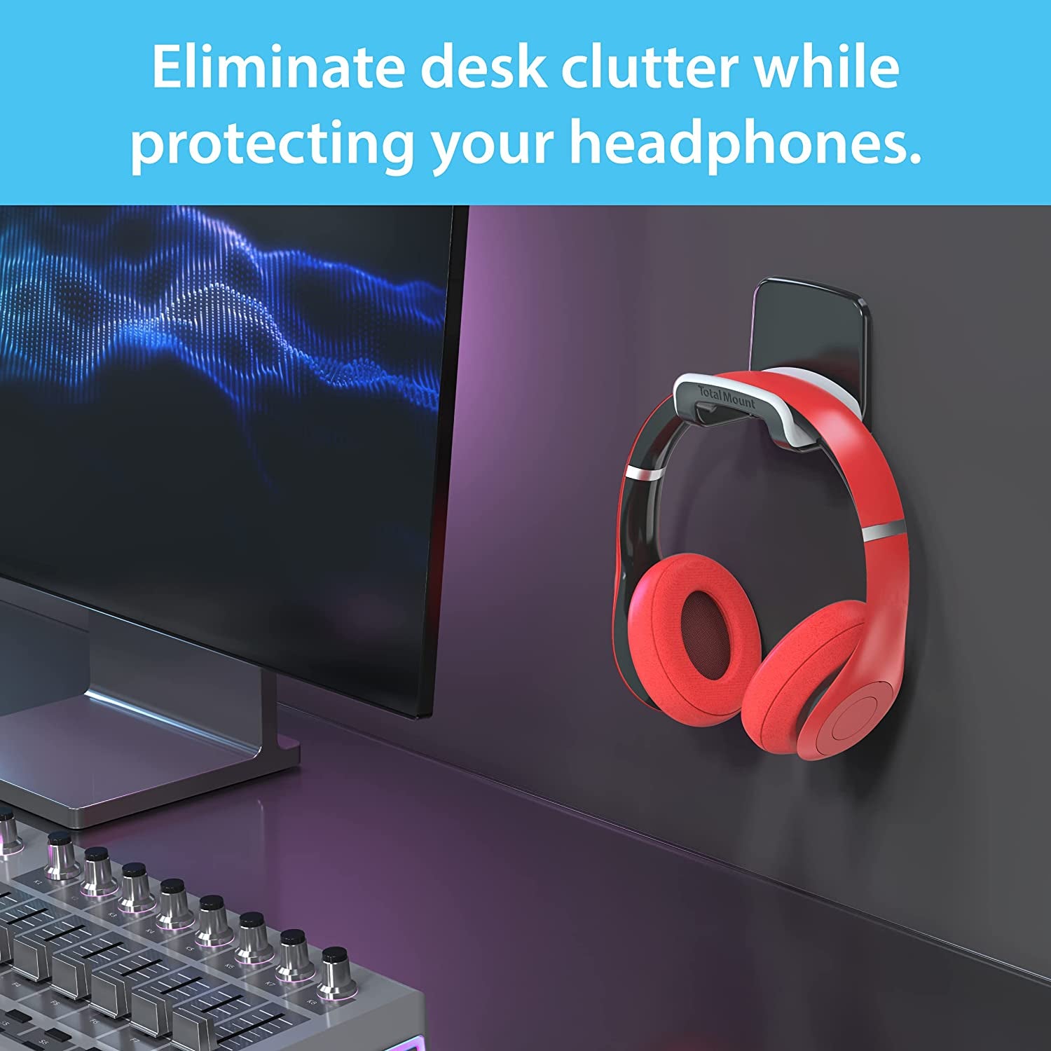 Damage-Free Headphone Wall Hanger