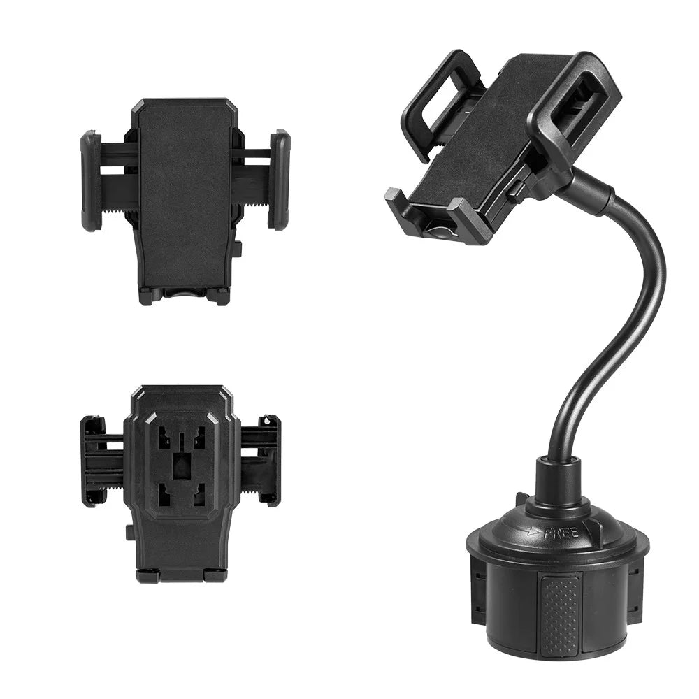 Cell Phone Holder for Car, Universal Adjustable Gooseneck Cup Holder Cradle Car Mount for Iphone Xs/Xs Max/Xr/8/7 Plus/Ipod Touch (Black)