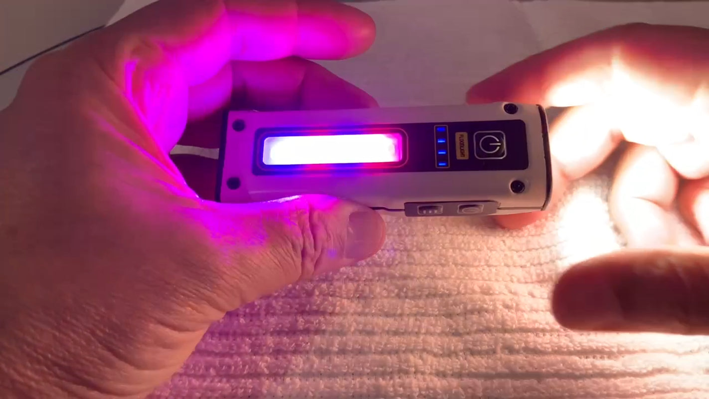 POCKET EDC MINI (LED) FLASHLIGHT FLOOD LIGHT/STROBE - 7 MODES & MAGNETIC BASE