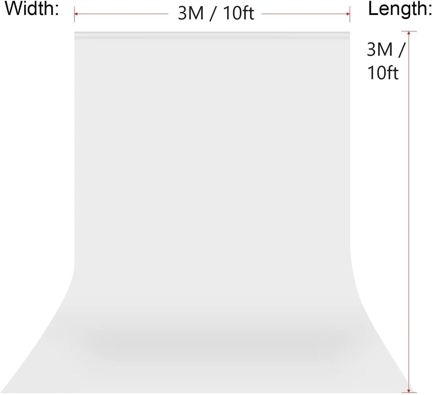Photo Backdrop White 10 X 10Ft White Backdrop for Photoshoot Solid White Phot...