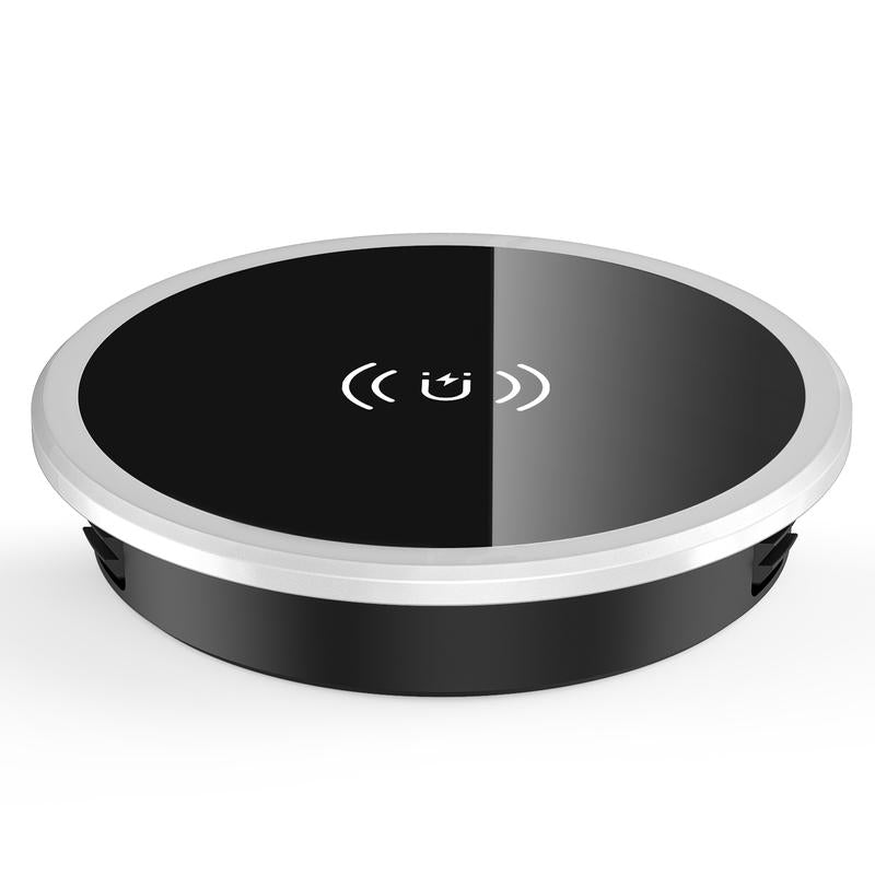 15W In-Desk Magnetic Wireless Charger: iPhone 16 Pro Max to 12 & AirPods