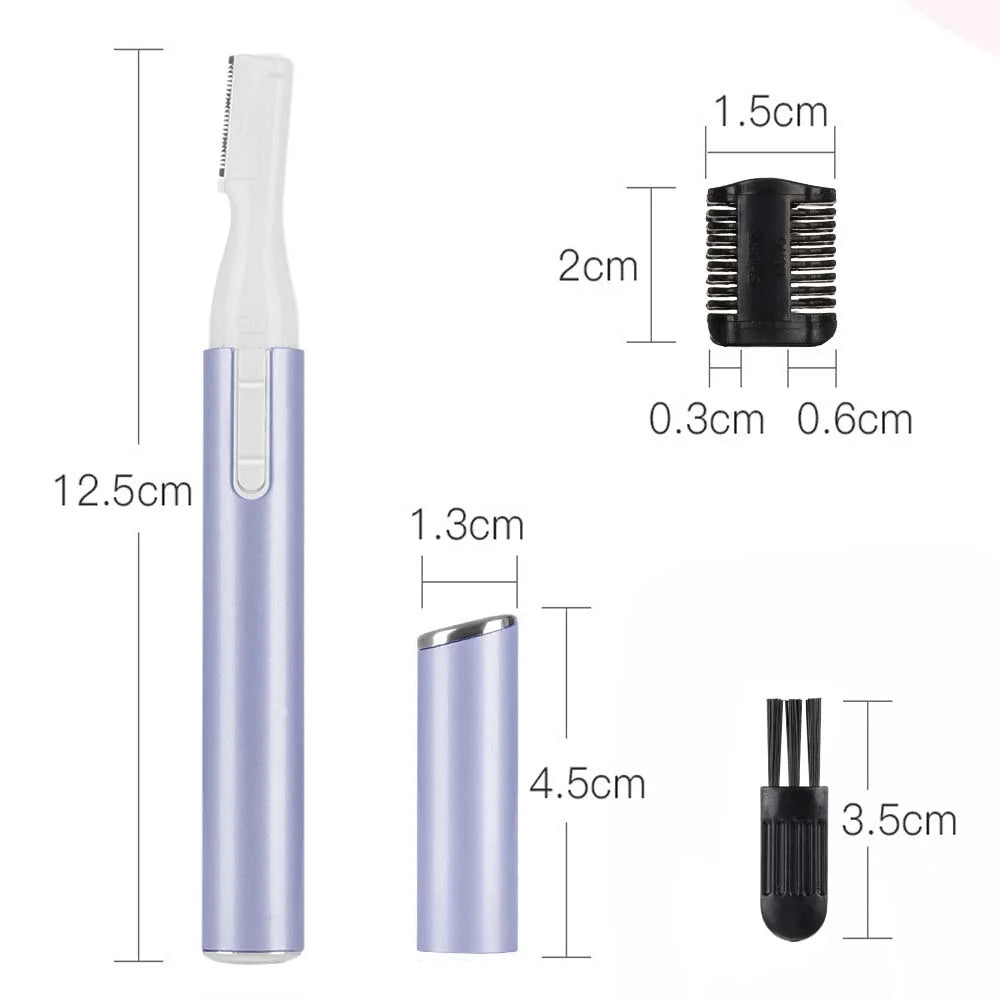 Eyebrow Hair Trimmer Women Electric Hair Remover Eyebrow Shaper Pen Portable Facial Hair Razor for Facial Hair Removal & Eyebrows