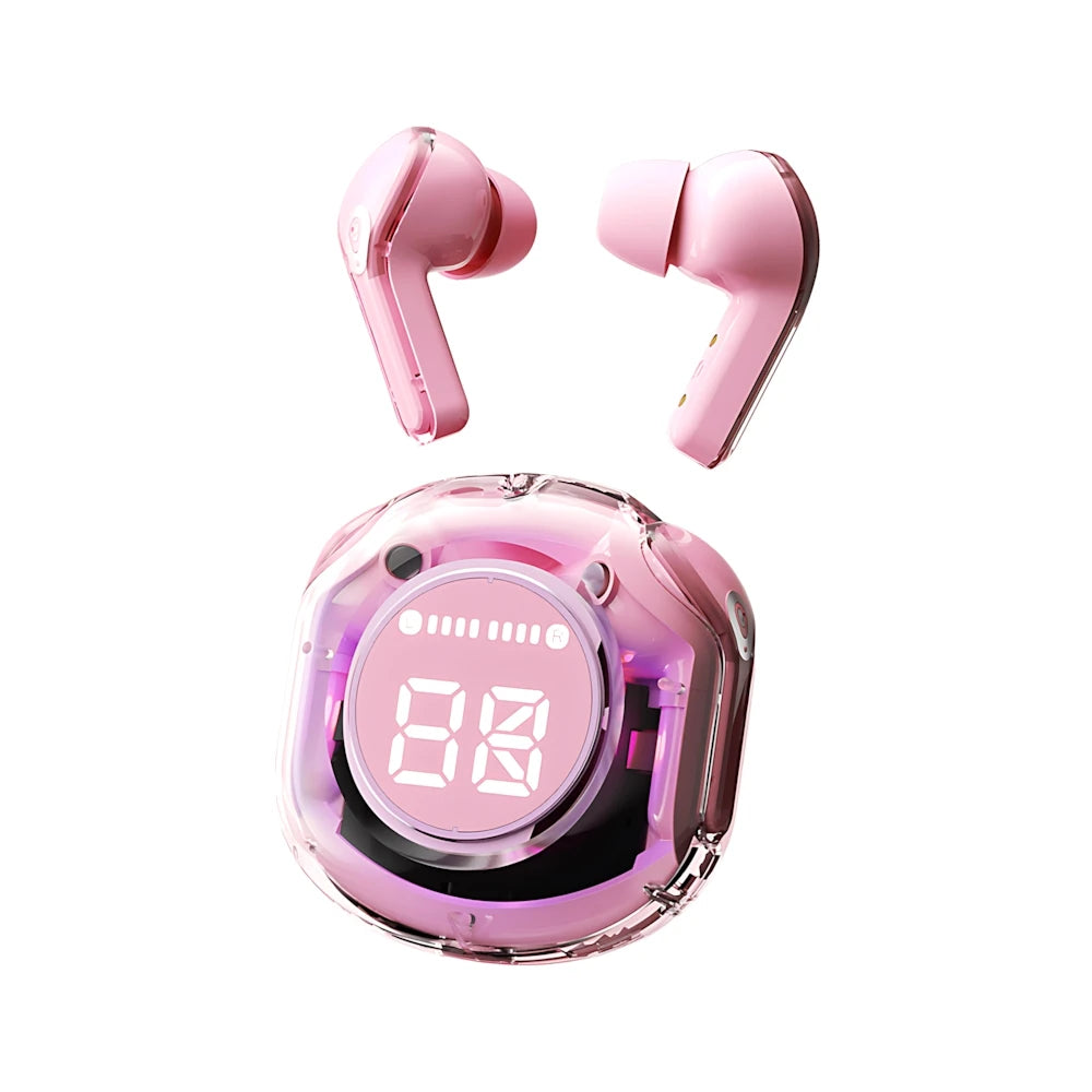 T8 PRO Tws Bluetooth Earbuds Transparent with LED Digital Display Wireless In-Ear Earphone for Xiaomi Huawei Iphone Headphone