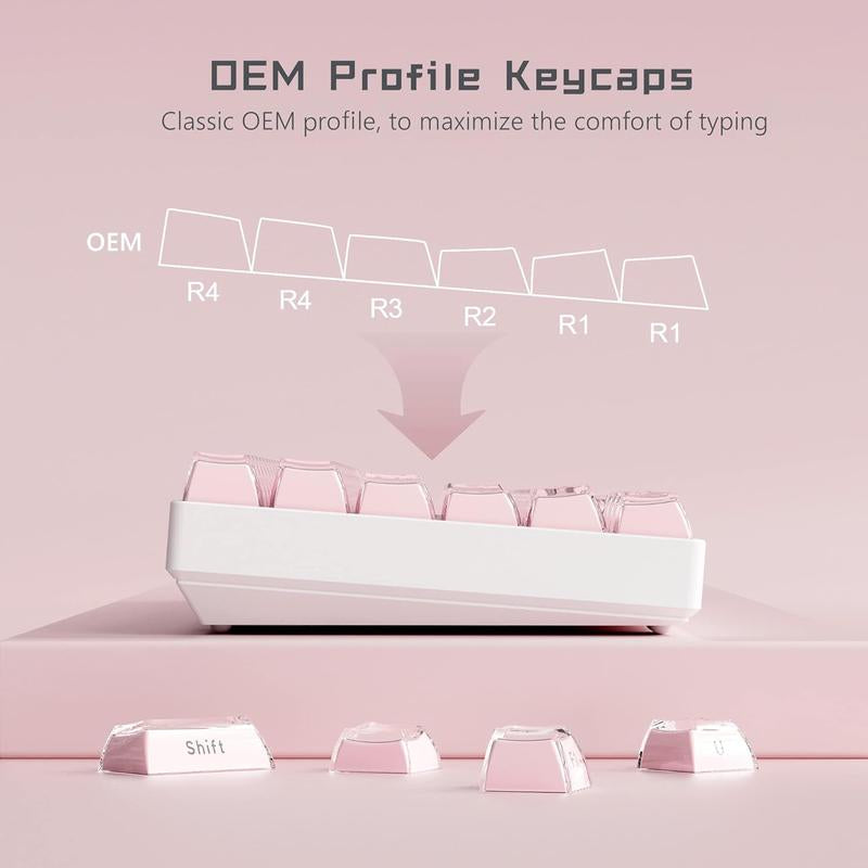 Cute & Stylish Jelly Keycaps: Side-Print, OEM, for Mechanical Keyboards
