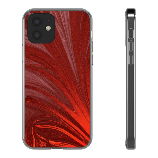 Clear Phone Case – Crimson Current