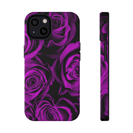 Impact-Resistant Phone Case – Amethyst Roses
