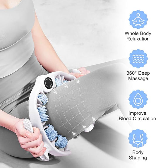 Exercise Body Roller – 360° Rotating Massage Wheels, Adjustable Pressure, Portable Muscle Recovery Tool