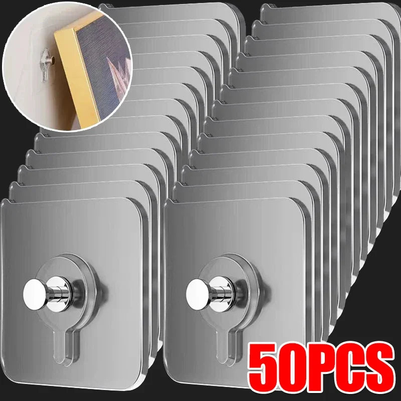 Strong Adhesive Hooks: No Drill Picture & Frame Hangers
