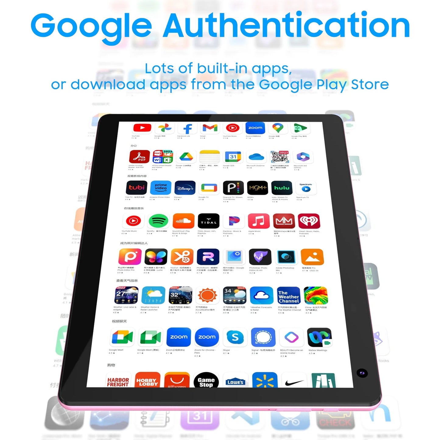 Tablet 10 Inch, Android 15 Tablet, 32GB ROM 1TB Expand Computer Tablets, Quad Core Processor 6000Mah Battery, 1280X800 IPS Touch Screen, 2+8MP Dual HD Camera, Bluetooth Wifi Tablet PC, Pink