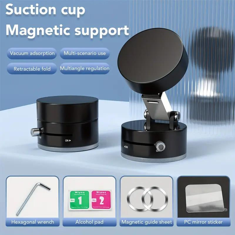 Versatile Magnetic Car Phone Holder: Vacuum Suction, for iPhone 16/15