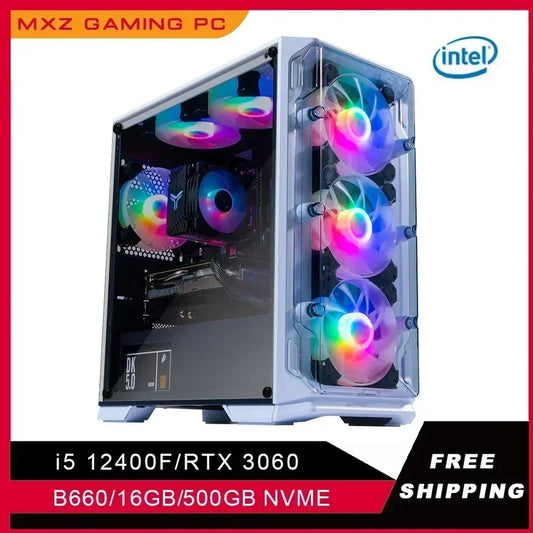 DIY Pc Gaming I5 12400F Graphics Card RTX2060S/3060 16GB 500GBNVME Pc Gamer Complete for Customize Pc